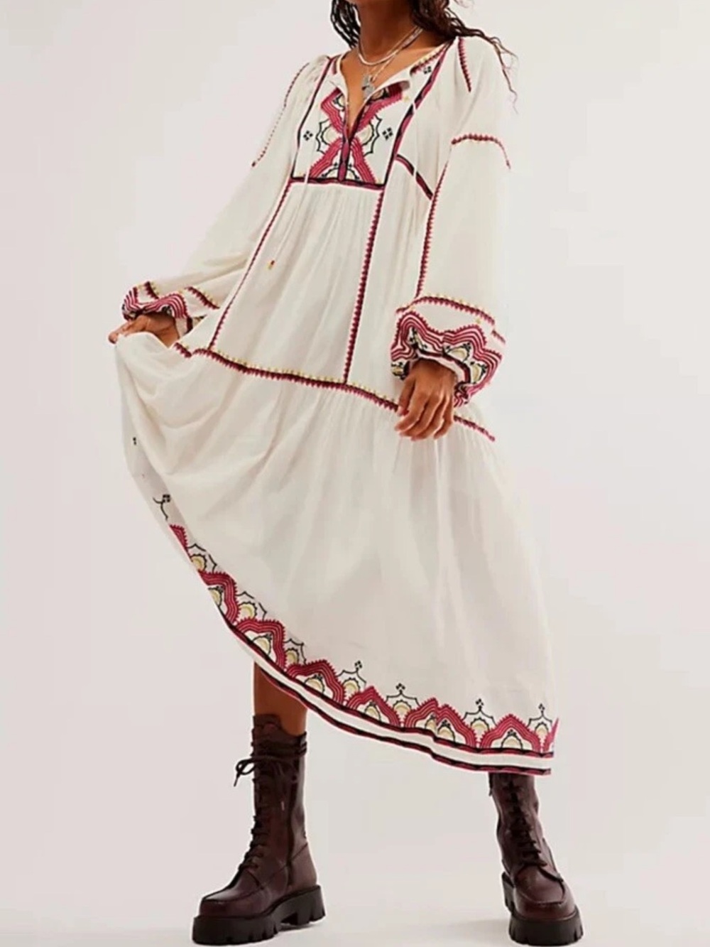 Free People Sweet Escape Peasant Midi-Dress